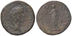 ROMANE IMPERIALI - Antonino Pio (138-161) - Sesterzio - Testa laureata a d. /R Il Genio del popolo stante a s. con ramo e scettro C. 400 (AE g. 26,96)...