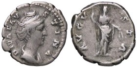 ROMANE IMPERIALI - Faustina I (moglie di A. Pio) - Denario - Busto drappeggiato e diademato a d. /R Cerere stante a d. con spighe e torcia C. 134 (AG ...
