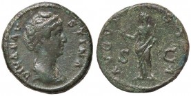 ROMANE IMPERIALI - Faustina I (moglie di A. Pio) - Asse - Busto drappeggiato a d. /R Cerere stante a s. con spighe e torcia C. 80; RIC 1169 (AE g. 13,...