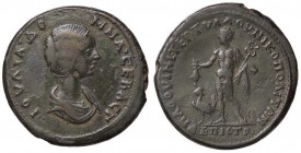 ROMANE PROVINCIALI - Giulia Domna (moglie di S. Severo) - AE 29 (Nicopoli - Moesia Inferiore) - Busto drappeggiato a d. /R Hermes stante a s. con cadu...