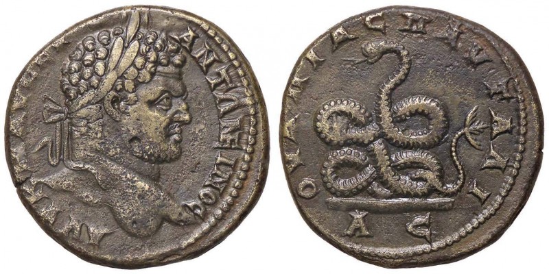 ROMANE PROVINCIALI - Caracalla (198-217) - AE 31 (Pautalia) - Busto laureato a d...
