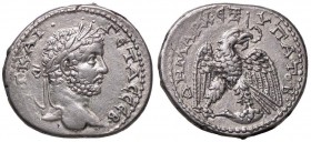 ROMANE PROVINCIALI - Geta (209-212) - Tetradracma (Tiro) - Testa laureata a d. /R Aquila su clava rivolta a d. con corona nel becco Sear 2900 var. (AE...