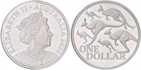 ESTERE - AUSTRALIA - Elisabetta II (1952) - Dollaro 2020 - Canguro AG In confezione

In confezione

FS