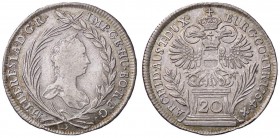 ESTERE - AUSTRIA - Maria Teresa e Francesco I (1740-1765) - 20 Kreuzer 1754 Kr. 1953 AG

BB-SPL