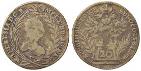 ESTERE - AUSTRIA - Maria Teresa e Francesco I (1740-1765) - 20 Kreuzer 1756 (AG g. 5,64) Falso d'epoca

Falso d'epoca

MB