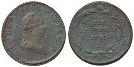 ESTERE - AUSTRIA - Giuseppe II d'Asburgo-Lorena (1780-1790) - Kreuzer 1781 A Kr. 2056 CU

BB/BB+