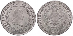 ESTERE - AUSTRIA - Francesco I Imperatore (1806-1835) - 20 Kreuzer 1813 A Kr. 2142 AG

SPL/SPL+