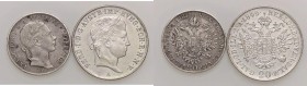 ESTERE - AUSTRIA - Ferdinando I d'Asburgo-Lorena (1835-1848) - 20 Kreuzer 1845 C Kr. 2208 AG Assieme a 20 kreuzer 1852 - Lotto di 2 monete

Assieme ...