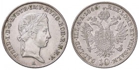 ESTERE - AUSTRIA - Ferdinando I d'Asburgo-Lorena (1835-1848) - 10 Kreuzer 1846 A Kr. 2202 AG

bello SPL