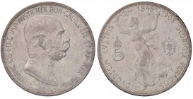 ESTERE - AUSTRIA - Francesco Giuseppe (1848-1916) - 5 Corone 1908 Kr. 2809 AG 60° Anniversario del Regno

60° Anniversario del Regno -

bello SPL...