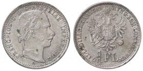 ESTERE - AUSTRIA - Francesco Giuseppe (1848-1916) - Quarto di fiorino 1862 A Kr. 2214 AG Punti di ossidazione

Punti di ossidazione

SPL