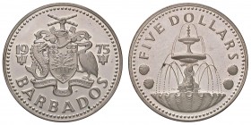 ESTERE - BARBADOS - Elisabetta II (1952) - 5 Dollari 1975 Kr. 25a AG

FS