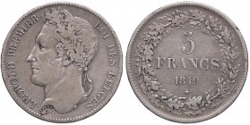 ESTERE - BELGIO - Leopoldo I (1831-1865) - 5 Franchi 1849 Kr. 3.2 AG Testa laureata

Testa laureata - 

qBB