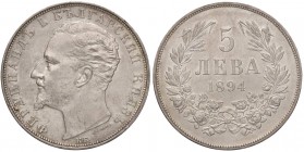 ESTERE - BULGARIA - Ferdinando I (1887-1918) - 5 Leva 1894 KB Kr. 18 AG Segnetti

Segnetti

SPL+/qFDC