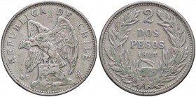 ESTERE - CILE - Repubblica - 2 Pesos 1927 Kr. 172 AG

BB
