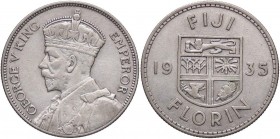ESTERE - FIJI - Giorgio V (1910-1936) - Fiorino 1935 Kr. 5 AG

BB-SPL