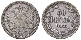 ESTERE - FINLANDIA - Alessandro II (1855-1881) - 50 Pennia 1866 Kr. 2.1 AG

MB/qBB