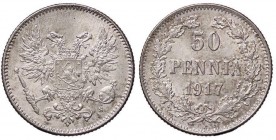 ESTERE - FINLANDIA - Nicola II (1894-1917) - 50 Pennia 1917 Kr. 10 AG

qFDC