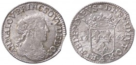 ESTERE - FRANCIA - DOMBES - Anna Maria Luisa di Borbone (1650-1693) - Luigino 1665 Camm. 45 AG

SPL/SPL+