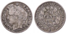 ESTERE - FRANCIA - Seconda Repubblica (1848-1852) - 20 Centimes 1850 K Kr. 758.3 R AG

qBB