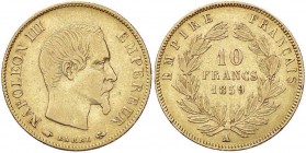 ESTERE - FRANCIA - Napoleone III (1852-1870) - 10 Franchi 1859 A - Testa nuda Kr. 784.3 (AU g. 3,2)

BB