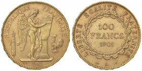 ESTERE - FRANCIA - Terza Repubblica (1870-1940) - 100 Franchi 1901 A Kr. 832 (AU g. 32,24) Colpetto

Colpetto

BB-SPL