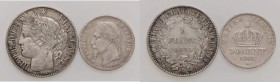 ESTERE - FRANCIA - Terza Repubblica (1870-1940) - Franco 1895 A Kr. 822.1 AG Assieme a 50 cent. 1866 BB - Lotto di 2 monete

Assieme a 50 cent. 1866...