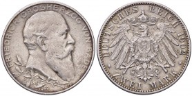 ESTERE - GERMANIA - BADEN - Federico I Gran Duca (1856-1907) - 2 Marchi 1902 - Per i 50 anni di regno Kr. 271 AG

BB/BB+