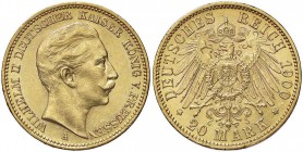 ESTERE - GERMANIA - PRUSSIA - Guglielmo II (1888-1918) - 20 Marchi 1900 A Kr. 521 (AU g. 7,97)

SPL