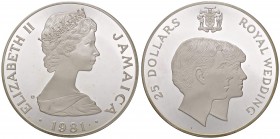 ESTERE - GIAMAICA - Elisabetta II (1952) - 25 Dollari 1981 Kr. 94 AG In confezione

In confezione

FS