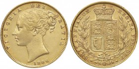 ESTERE - GRAN BRETAGNA - Vittoria (1837-1901) - Sterlina 1866 - Stemma Kr. 736.1 (AU g. 7,96)

qSPL