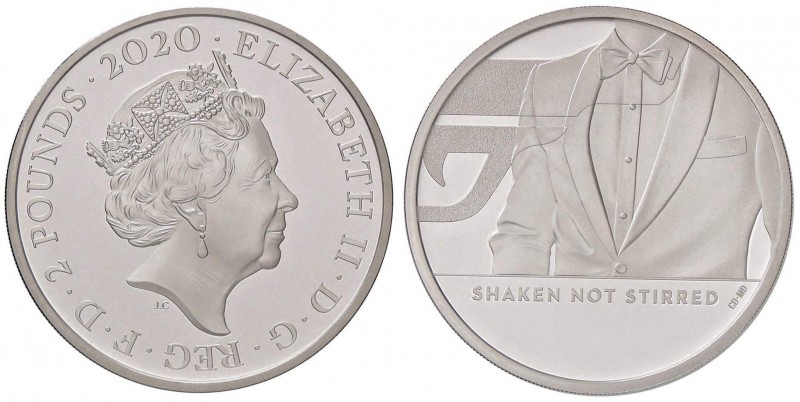 ESTERE - GRAN BRETAGNA - Elisabetta II (1952) - 2 Sterline 2020 - James Bond AG ...