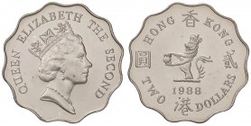 ESTERE - HONG KONG - Elisabetta II (1952-1997) - 2 Dollari 1988 Kr. 60 R NI

FS