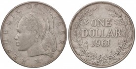 ESTERE - LIBERIA - Repubblica - Dollaro 1961 Kr. 18 AG

BB-SPL