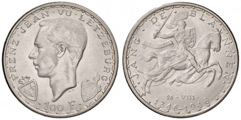 ESTERE - LUSSEMBURGO - Charlotte (1919-1964) - 100 Franchi 1946 Kr. 49 AG 600° A...