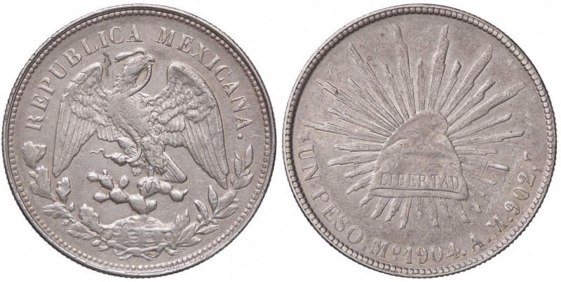ESTERE - MESSICO - Repubblica (1823) - Peso 1904 Mo AM Kr. 409.2 AG

BB-SPL