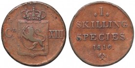 ESTERE - NORVEGIA - Federico VI (1808-1839) - Skilling 1816 Kr. 284 CU

MB-BB