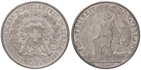 ESTERE - SVIZZERA - Tiri Federali - 5 Franchi 1872 - Zurich Kr. S11 R AG Colpetto al ciglio

Colpetto al ciglio

SPL+