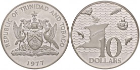 ESTERE - TRINIDAD e TOBAGO - Repubblica - 10 Dollari 1977 Kr. 36a AG

FDC