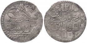 ESTERE - TURCHIA - Selim III (1789-1807) - Yuzluk 1788 (1203) Kr. 507 AG

BB