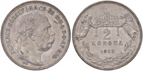 ESTERE - UNGHERIA - Francesco Giuseppe (1848-1916) - 2 Corone 1912 Kr. 493 AG

qFDC/FDC