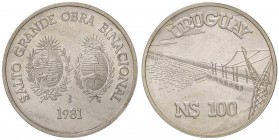 ESTERE - URUGUAY - Repubblica (1830) - 100 Pesos 1981 Kr. 80 AG

qFDC