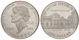 ESTERE - U.S.A. - Dollaro 1993 S - Thomas Jefferson AG

FS