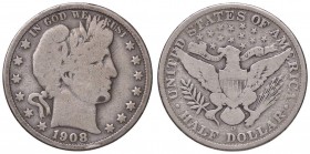 ESTERE - U.S.A. - Mezzo dollaro 1908 O - Barber Kr. 116 AG

MB
