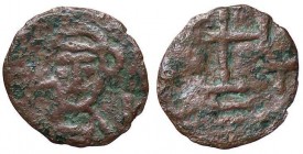 ZECCHE ITALIANE - NAPOLI - Stefano II Duca (755-800) - Mezzo follis P.R. 1/2; MIR 8 RR (AE g. 0,57)

meglio di MB