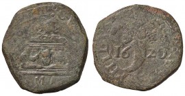 ZECCHE ITALIANE - NAPOLI - Filippo III (1598-1621) - Tornese 1620 P.R. 60; MIR 225/6 R (AE g. 5,39)

qBB