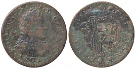 ZECCHE ITALIANE - NAPOLI - Filippo V di Borbone (1700-1707) - Grano 1701 P.R. 7; MIR 314 R CU Sedimenti

Sedimenti

MB-BB