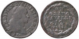 ZECCHE ITALIANE - NAPOLI - Ferdinando IV di Borbone (primo periodo, 1759-1799) - Grano 1788 P.R. 112; Mont. 284 CU

qBB/BB