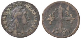 ZECCHE ITALIANE - NAPOLI - Ferdinando IV di Borbone (primo periodo, 1759-1799) - 3 Cavalli 1789 P.R. 146; Mont. 325 CU

bel BB
