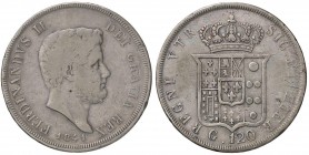 ZECCHE ITALIANE - NAPOLI - Ferdinando II di Borbone (1830-1859) - Piastra 1841 P.R. 66; Mont. 764/766 AG

MB/qBB